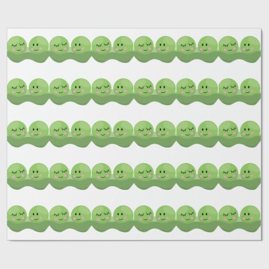 Erbsen in der Hülse Geschenkpapier (Flach)