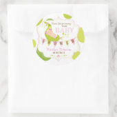 Erbsen in einem Hülsen-Baby danken Ihnen zu Runder Aufkleber (Tasche)