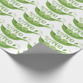 Erbsen in einem Lebensmittel Geschenkpapier (Ecke)
