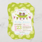 Erbsen in einem Pod African Twins Baby Shower Einl Einladung (Vorne/Hinten)