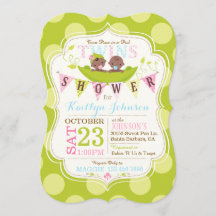Erbsen in einem Pod African Twins Baby Shower Einl