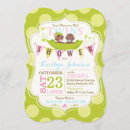 Erbsen in einem Pod African Twins Baby Shower Einl Einladung