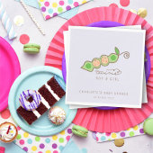 Erbsen in einem Pod Boy Girl Twins Baby ShowParty Serviette