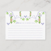 Erbsen in einem Pod Boy und Mädchen Twins Baby Dus Hinweiskarte (Vorderseite)