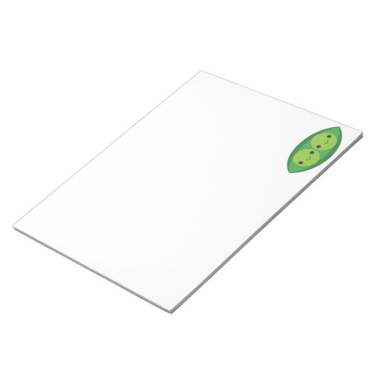 Erbsen in einem Pod Notizblock (angewinkelt)