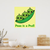 Erbsen in einem Pod Poster (Küche)