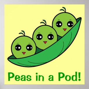 Erbsen in einem Pod Poster