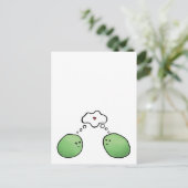 Erbsen in einem Pod Postkarte (Stehend Vorderseite)