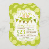 Erbsen in einem Pod Twins Baby Dusche Einladung (Vorne/Hinten)