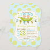 Erbsen in einem Pod Twins Baby Dusche Einladung (Vorne/Hinten)