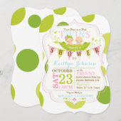 Erbsen in einem Pod Twins Baby Dusche Einladung (Vorne/Hinten)