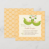 Erbsen in einem Pod Twins Baby Dusche Einladung (Vorne/Hinten)