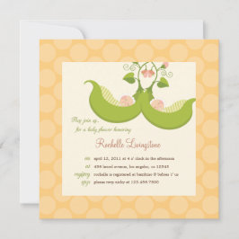 Erbsen in einem Pod Twins Baby Dusche Einladung