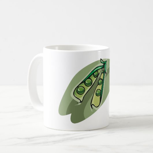 Erbsen in einem Rohzustand Kaffeetasse (Vorderseite Links)