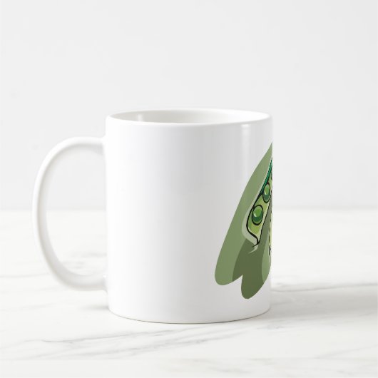 Erbsen in einem Rohzustand Kaffeetasse (Links)