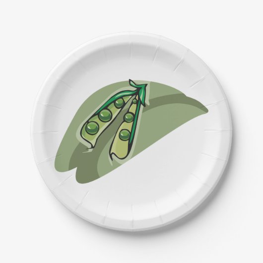 Erbsen in einem Rohzustand Pappteller (Vorderseite)