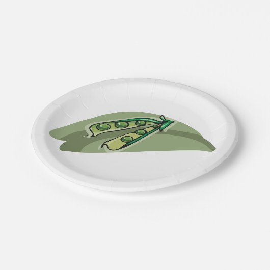 Erbsen in einem Rohzustand Pappteller (Schrägansicht)