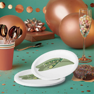 Erbsen in einem Rohzustand Pappteller