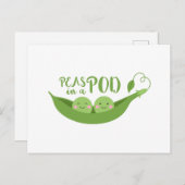 Erbsen in einem Rohzustand Postkarte (Vorne/Hinten)