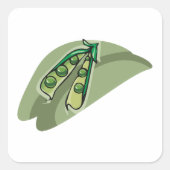 Erbsen in einem Rohzustand Quadratischer Aufkleber (Vorderseite)