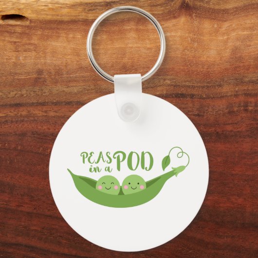 Erbsen in einem Rohzustand Schlüsselanhänger (Vorderseite)