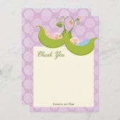 Erbsen in einer dankeskarte (Vorne/Hinten)