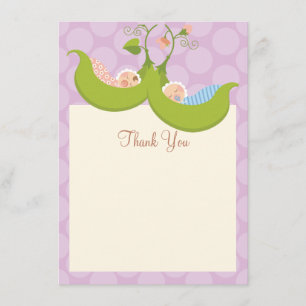 Erbsen in einer dankeskarte