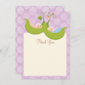 Erbsen in einer dankeskarte (Vorne/Hinten)