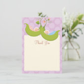 Erbsen in einer dankeskarte (Stehend Vorderseite)