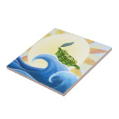 Erbsen in einer Hülse auf einer Welle im Sun - Fliese (Seite)