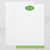 Erbsen in einer Hülse Briefpapier (Vorne/Hinten)
