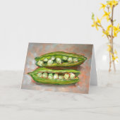 Erbsen in einer Hülse Karte (Gelbe Blume)