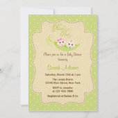 Erbsen in einer Hülsen-Babyparty-Einladung Einladung (Vorderseite)