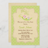 Erbsen in einer Hülsen-Babyparty-Einladung Einladung (Vorne/Hinten)