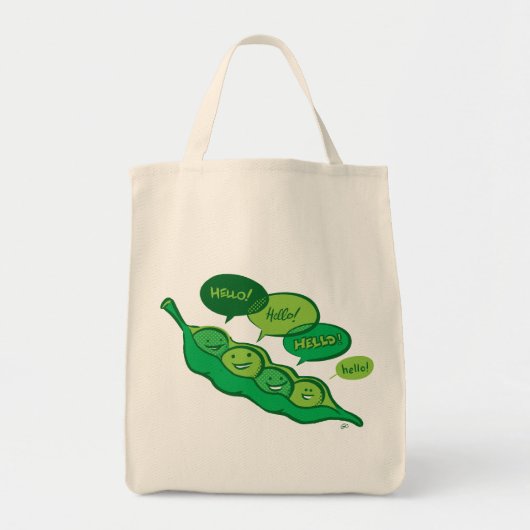 Erbsen in einer Hülsen-(hallo) Tasche (Vorne)