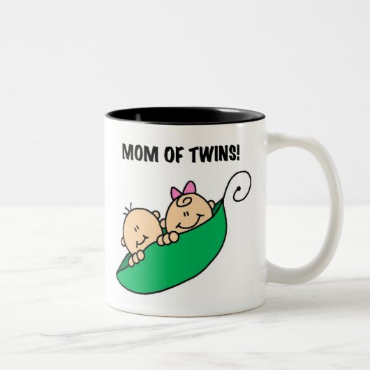 Erbsen in einer Hülsen-Mama der Zwillinge Zweifarbige Tasse (Rechts)