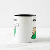 Erbsen in einer Hülsen-Mama der Zwillinge Zweifarbige Tasse (Mittel)