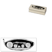 Erbsen in einer Pod-Familie | Briefmarke der Holzk Gummistempel (Stempel)