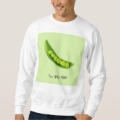 Erbsen in Englisch, Koreanisch, Hindi Sweatshirt (Vorderseite)