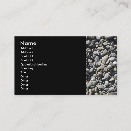 Erbsen-Kies-Basalt Visitenkarte (Vorderseite)