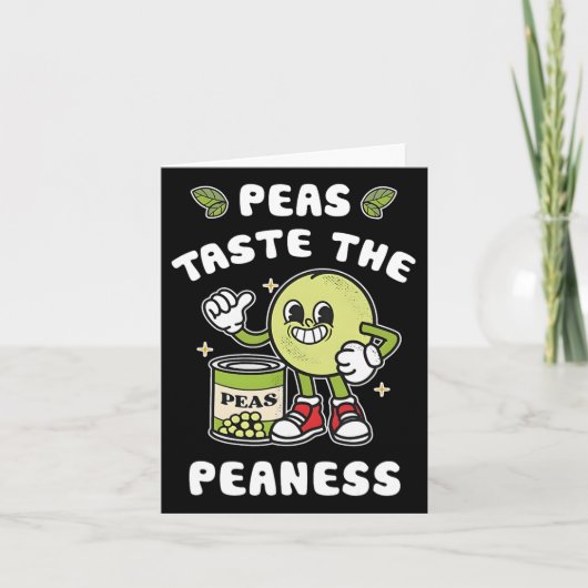 Erbsen kosten die Peaness Peas Beans Rude Joke Karte (Vorderseite)