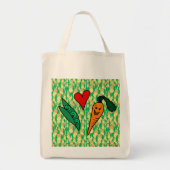 Erbsen-Liebe-Karotten, wiederverwendbare Tragetasche (Vorne)