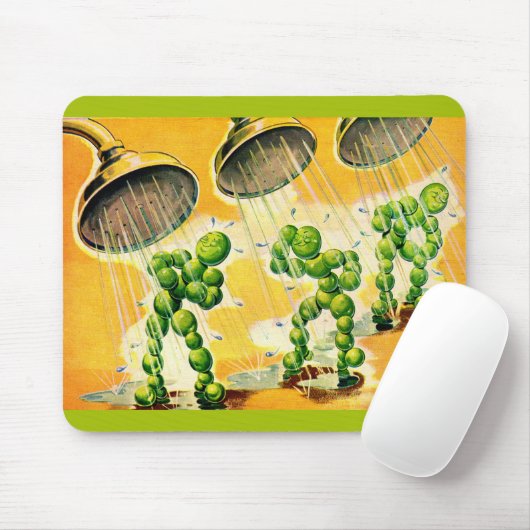 Erbsen mit Duschen Mousepad (Mit Mouse)