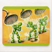 Erbsen mit Duschen Mousepad (Vorne)