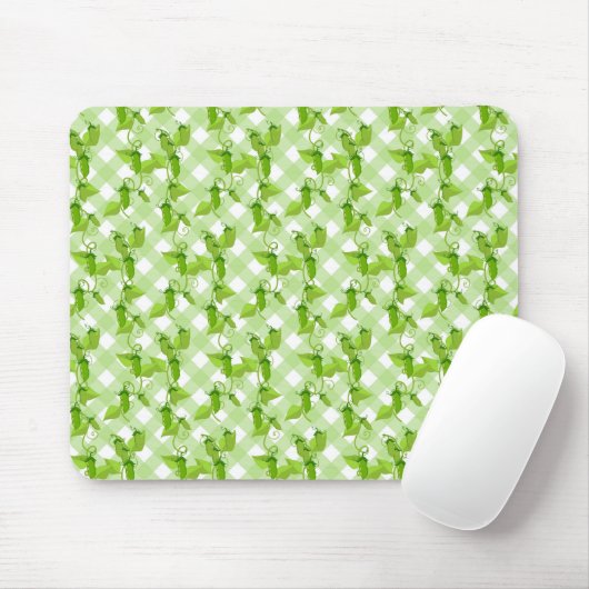 Erbsen-Pflanze Blätter Kariert Gemüsepflanzliche g Mousepad (Mit Mouse)