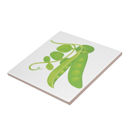 Erbsen-Pflanze Fliese (Seite)