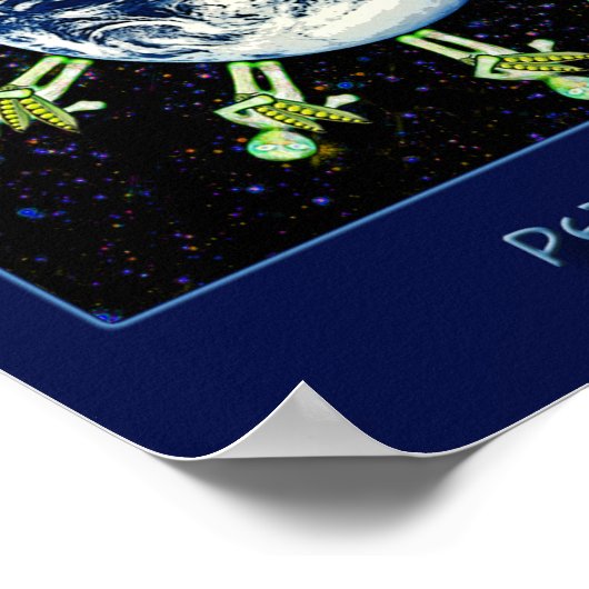 Erbsen pflücken! poster (Ecke)