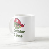 Erbsen-Piraten-lustige Schale Kaffeetasse (Vorderseite Links)