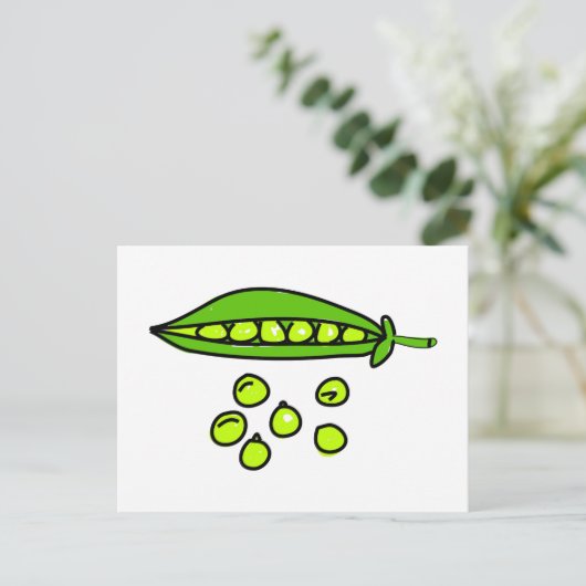 Erbsen Postkarte (Stehend Vorderseite)