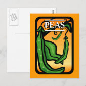 Erbsen Postkarte (Vorne/Hinten)